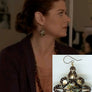Miguel Ases Abalone earrings worn by Debra Messing on Smash