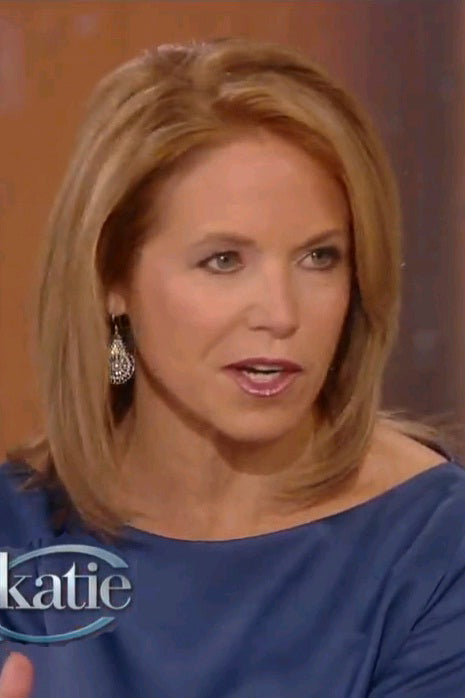 Katie Couric in Miguel Ases Opalite earrings